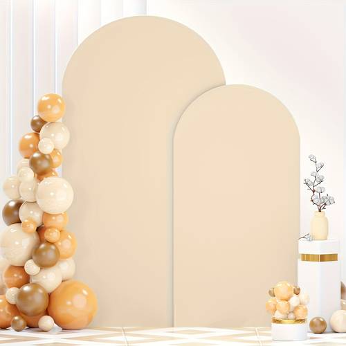 2pcs wedding arch backdrop cover panels spandex arched canopy suitable for weddings baby showers parties 6ft 7 2ft round top arch frame compatible for photo booth decorations no frame included