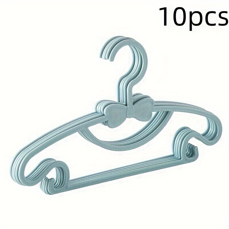 10 pack plastic kids hangers   polished finish baby clothes hangers with   for nursery and childrens closet organization details 1