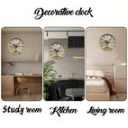 rustic wooden tree of life wall inch silent non ticking round decorative clock manufactured wood aesthetic home office accent european battery operated aa not included
