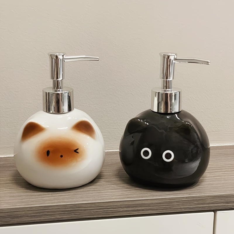 

12oz Soap Dispenser With Pump - , Reusable Countertop Lotion & Hand Sanitizer Bottle For Bathroom, Soap Dispenser Bathroom, Cartoon, Lotion Bottle