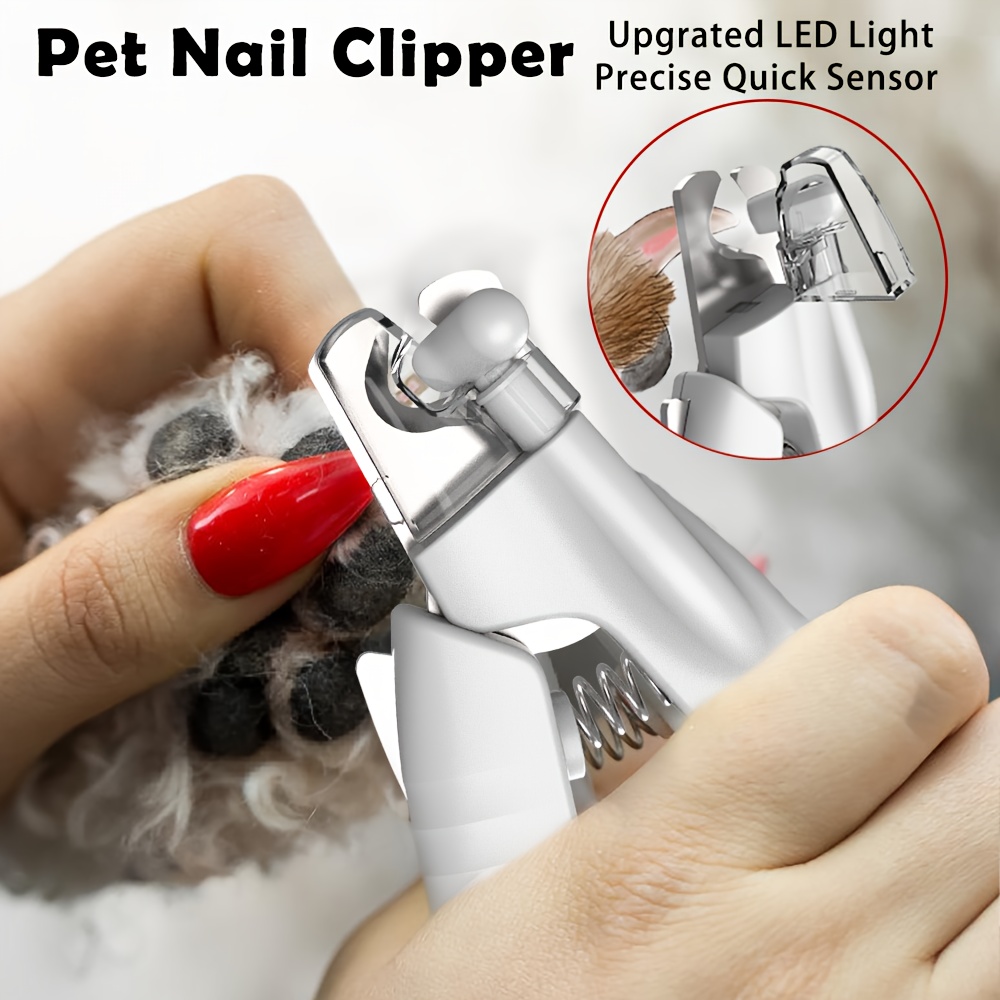 

Dog Nail Clipper With Led Light Quick Sensor And Hidden Nail File, Usb Rechargeable Led Light For , Stainless Steel Blade, Safety Lock Design, Pet Nail Trimmer For Easy Trimming Grooming