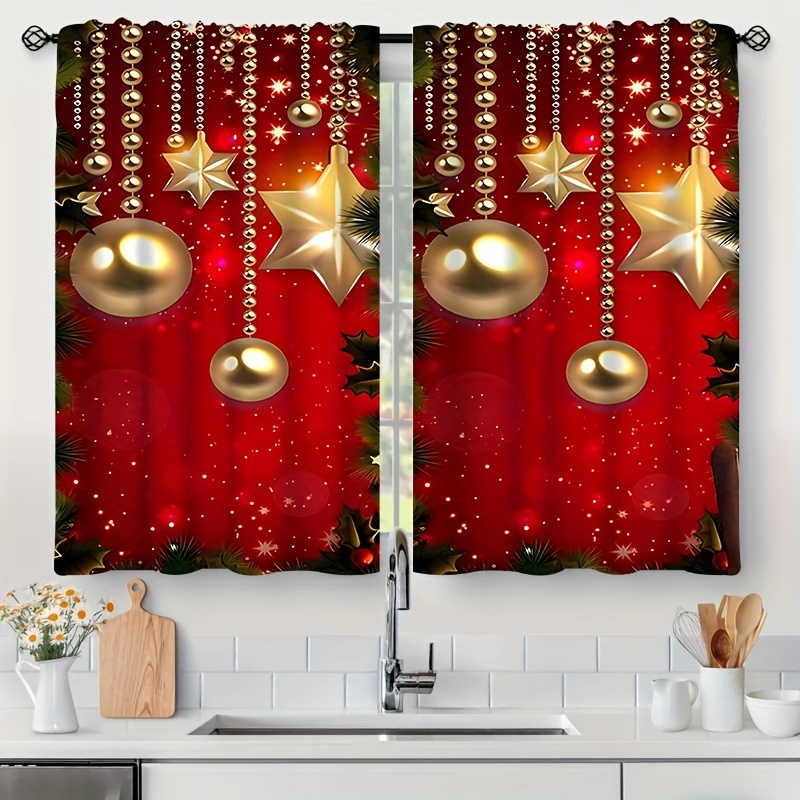 

Christmas Curtains, Christmas And Curtains For Small Bathroom, Rod Curtains 24 X