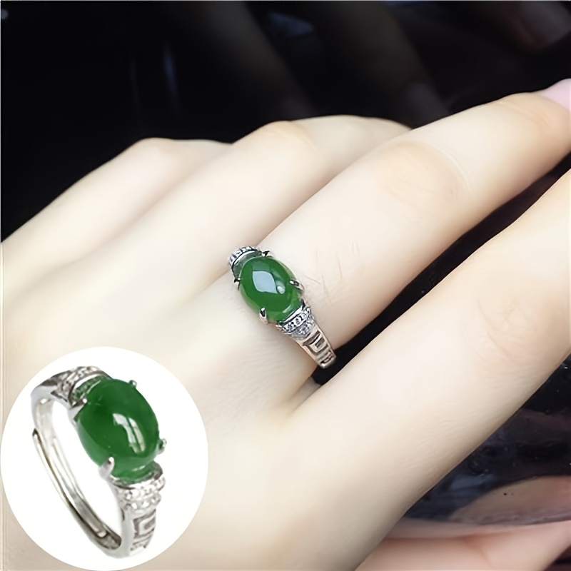 TEMU Bague pour femme en synthétique plaquée argent, bague ouverte et , cadeau d'anniversaire, bague sophistiquée et changeant