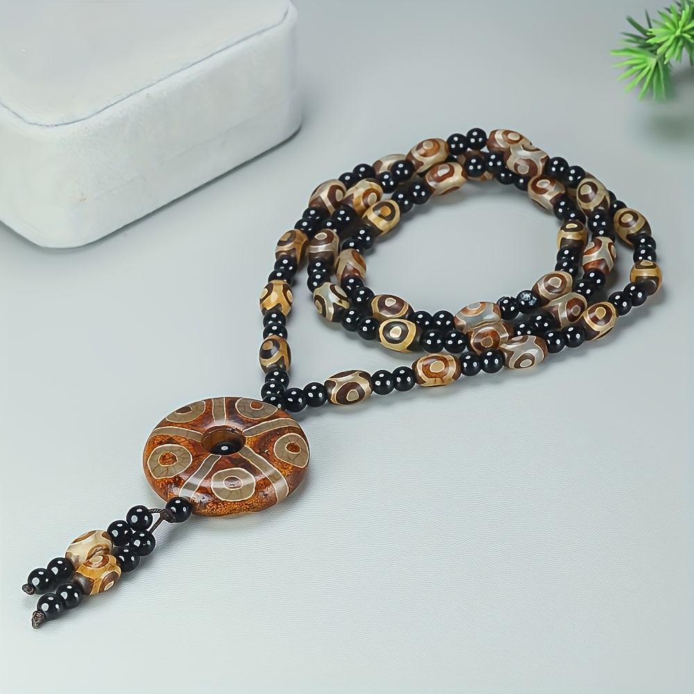 TEMU Tibetan- Five- Bead Pendant Plate For Men And Women Fashion Gift Necessary