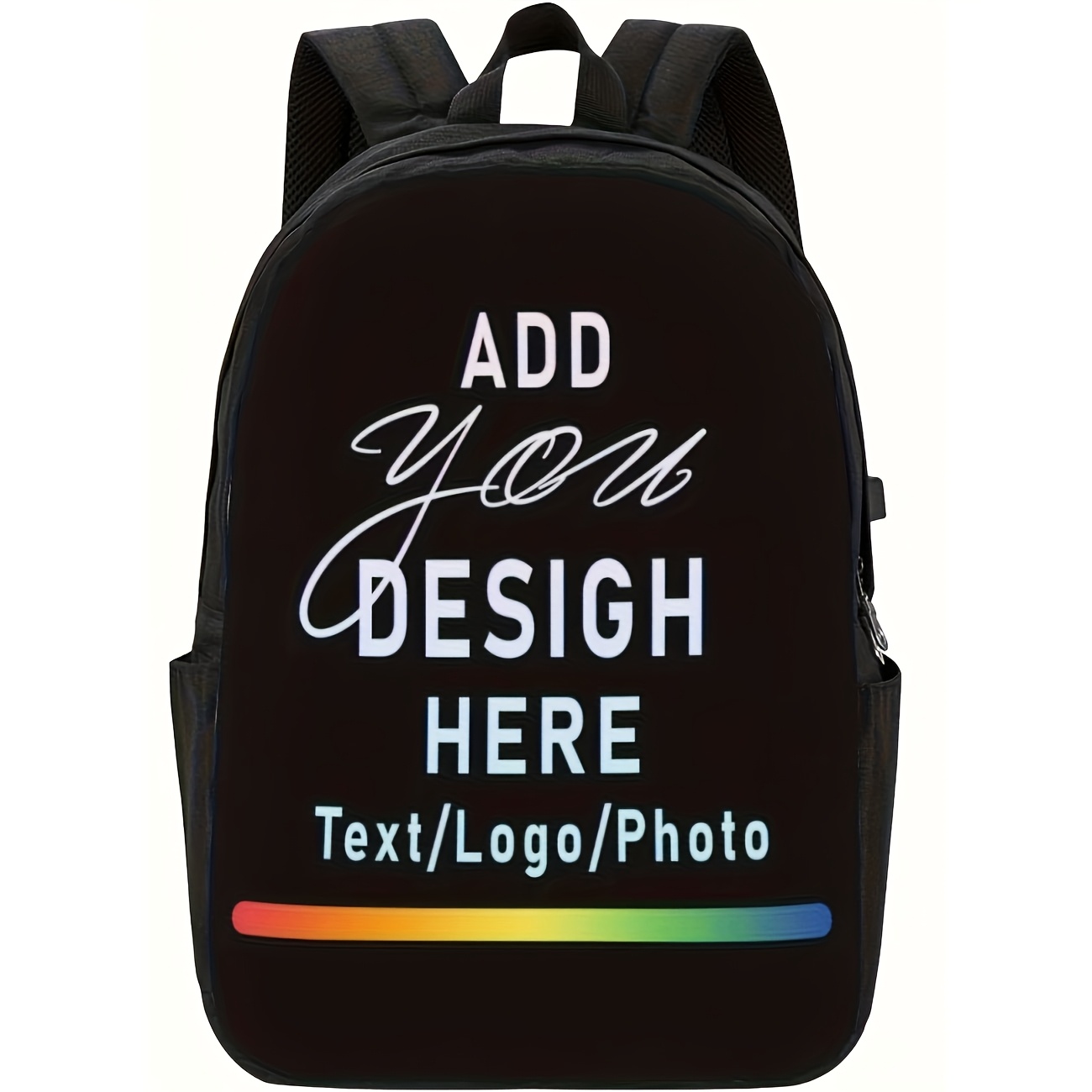 TEMU Customizable Backpack, Multi-functional Men's Backpack, Suitable For Daily And Hand Washable, Lightweight And Portable, Ideal For , Travel, And