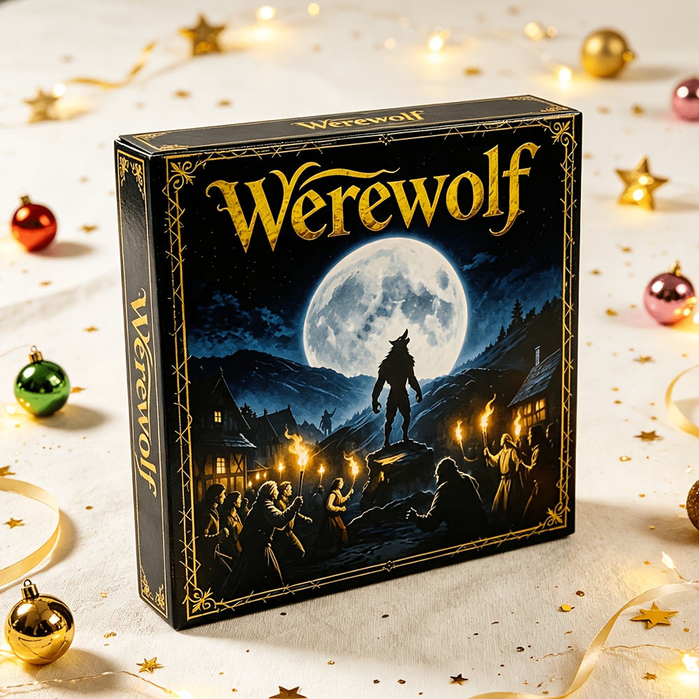 TEMU Jeu de société de Noël et d'Halloween ! Lycanthrope, jeu de cartes de et de boisson - Indispensable pour les fêtes, crée une ambiance explosive.