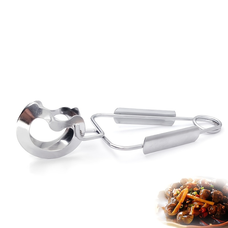 TEMU Stainless Steel Snail Tongs, Field Snail Tongs, Food Tongs, Spring Screw Tongs, Seafood And Field Snail Food Tongs, Kitchen Tool