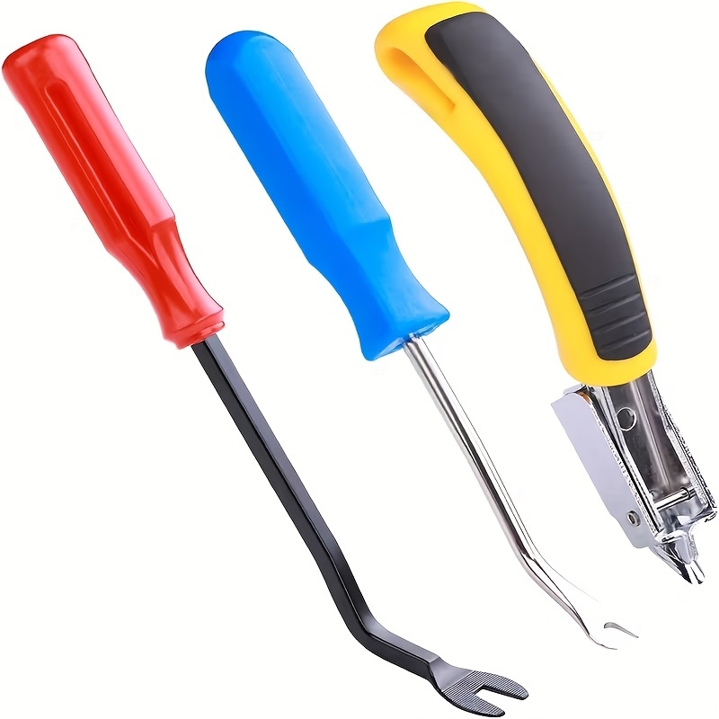 TEMU 3pcs Heavy-duty Multi- Nail Puller Tool Set Suitable For Furniture, Carpets, Floors, Picture Frames & Car Interior Repairs - Professional Nail