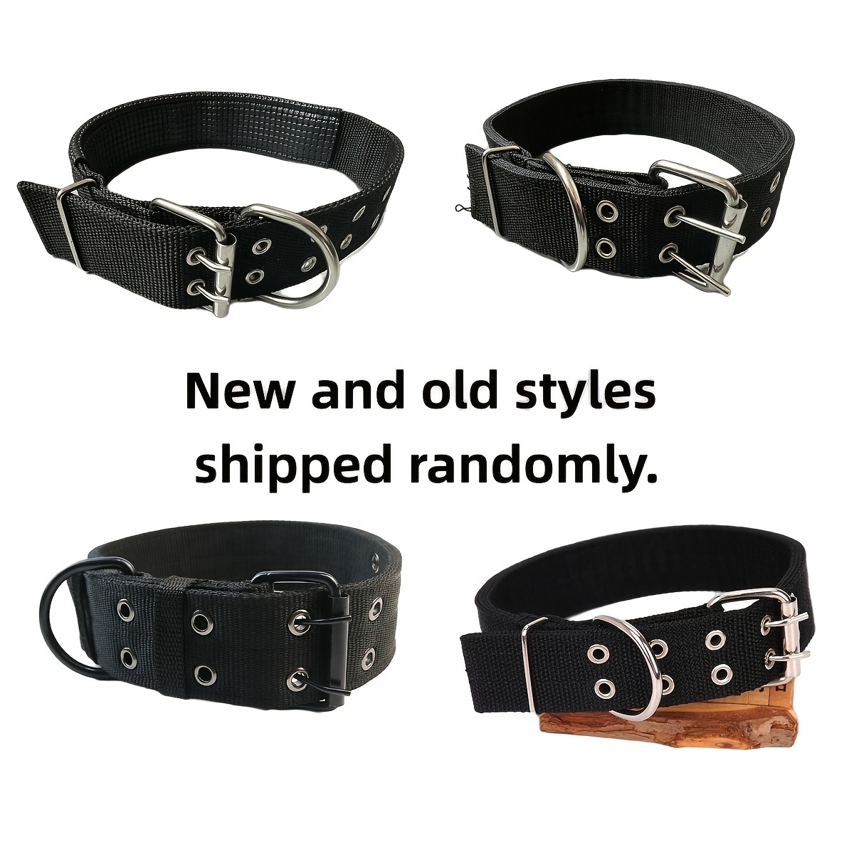 TEMU 1 Double-breasted Dog Collar With Leash, Adjustable Neck Strap For Medium, Large, And Small Dogs. Nmilitary Dog Collar With Patch Panel, For Dog