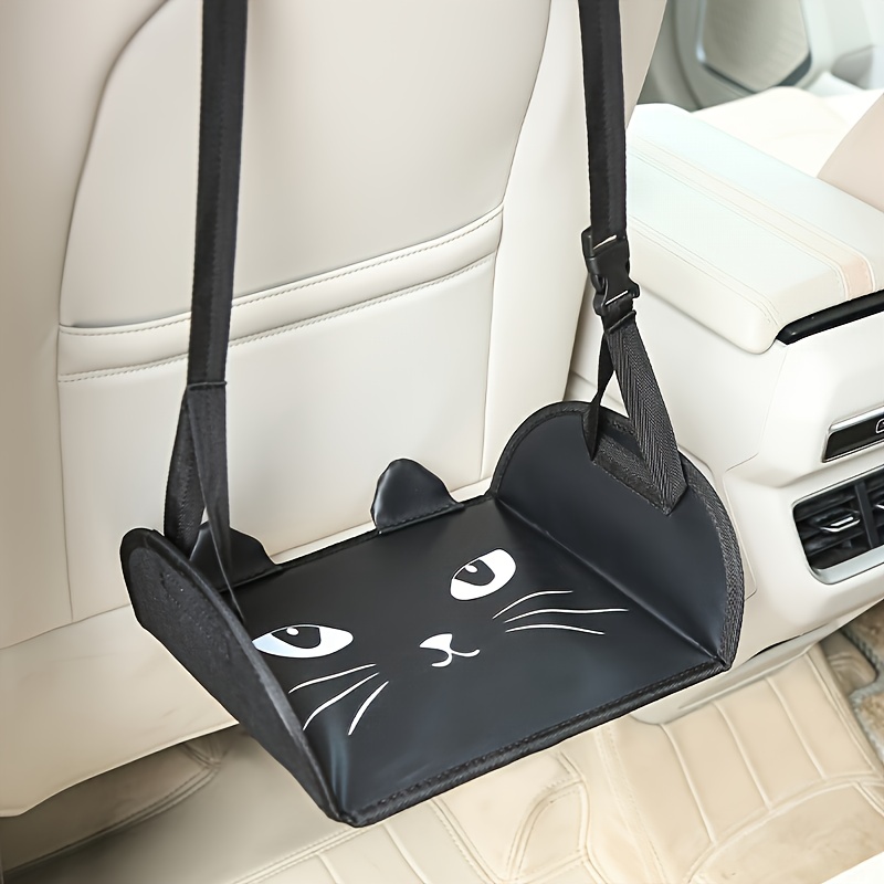TEMU 1pc Adjustable Durable Car Seat Footrest, Cute Cartoon , Portable Travel Essential Footstool, Suitable For Rear Hanging Seat Brackets, Safe And