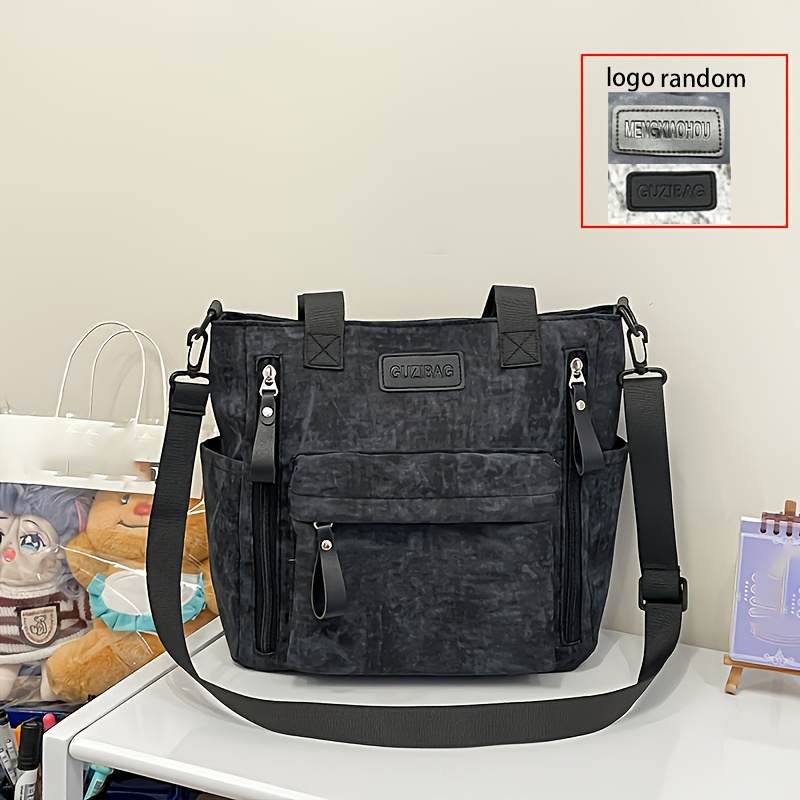 Fashionable Women's Marble-Pattern Tote Bag, Versatile Crossbody