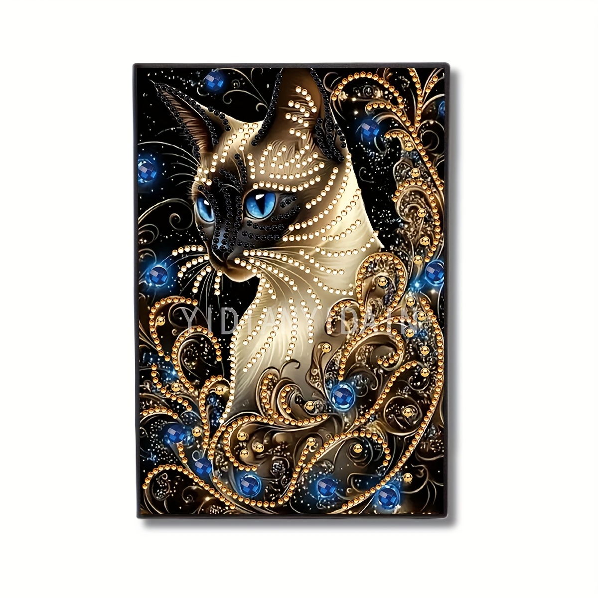 TEMU Ensemble de cahiers d'art de peinture diamant à , Cahier Chat Kitten à Yeux , Cahier de pour adultes, Cahier de strass, Kit de cahier de dessin
