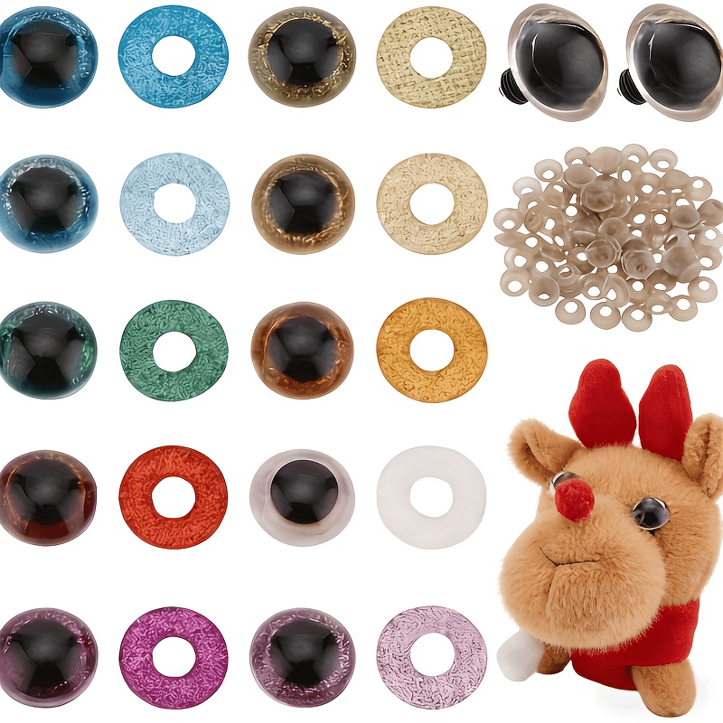 80 vnt. Spalvingi Saugūs Akių Rinkinys – Patvarios Plastikinės Akutėlės Rankdarbiams, Amigurumi Gyvūnėliukų Gaminimui ir DIY Projektams