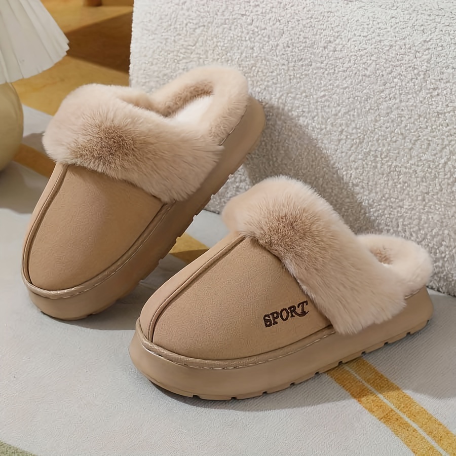 

-lined Slippers - Warm, Non-slip Eva Sole For Indoor Comfort | Fall & Winter