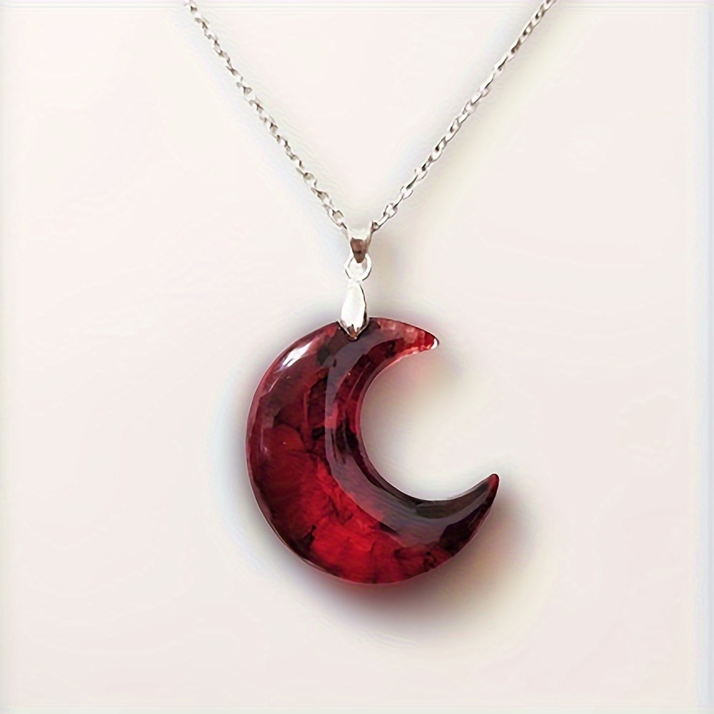 TEMU Collar con Colgante Sintético de Luna para Fiestas, Noches Elegantes y Regalos Festivos