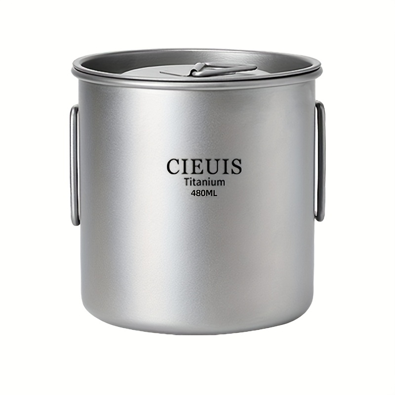 Image of Foldable Titanium Cup Portable High-temperature Resistant All-titanium Outdoor Camping Coffee Mug