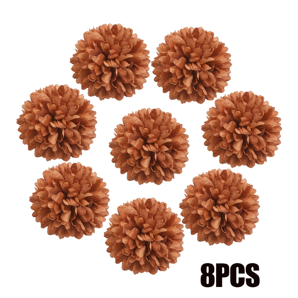 TEMU 8 piezas de cabezas de flores artificiales de de 2.36 pulgadas para decoración de fiestas de en el hogar, álbumes de recortes, flores de para