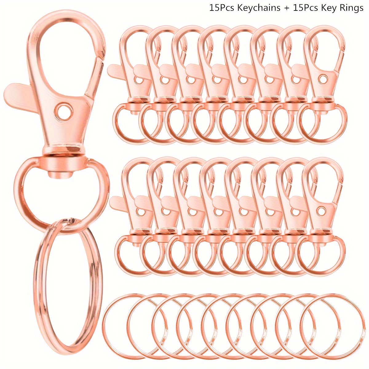 Swivel Snap Hook With Key Chain Rings Set With Swivel - Temu