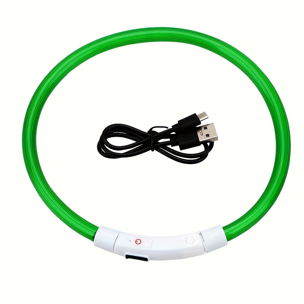 TEMU Led Dog Collar Night Safety For Night Walking - Usb Rechargeable Anti-lost/ Christmas Holiday Pet Gift For Small Medium Large Dogs