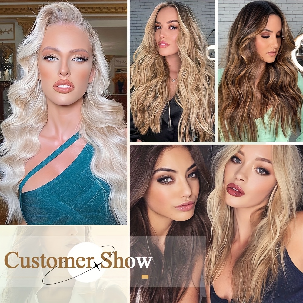 50 strands   beads 100   human hair extensions 50g pack thick     hair   balayage highlight blonde   halloween details 4