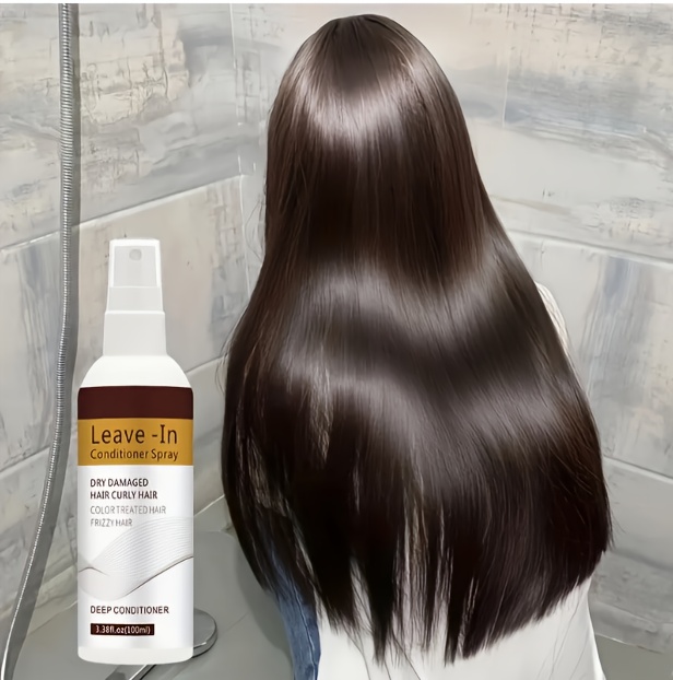 10-in-1 Leave-In Hair Conditioner Spray, Smooth And y Hair Spray - Contains Glycerin, Argan Oil, Keratin, Jojoba Seed Oil, Coconut Oil, And Aloe Vera. Heat Damage, Heat Resistant Up to 450°F, A Perfect Christmas Gift.