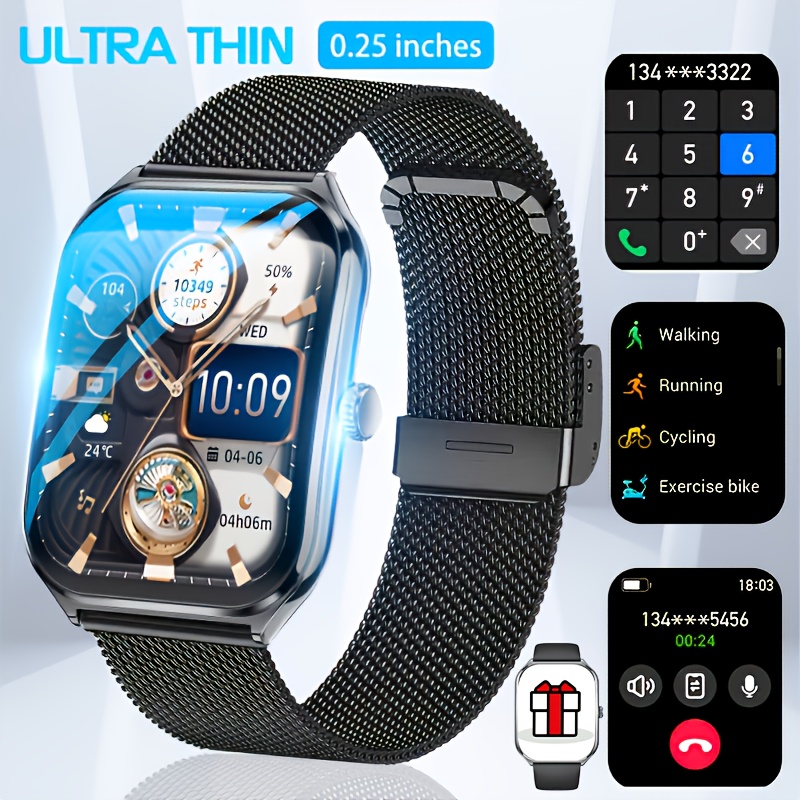 Image of Daorkow Ultra-thin Smart Watch With 1.96-inch Hd Amoled Screen, Ultra-thin Watch Body, Connection, Assistant, Notification, Wireless Call, Music Control, 100 , Gift For Her Or Yourself