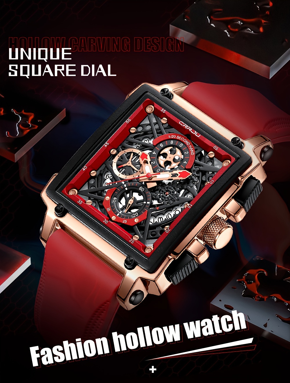 unisex watch light   multifunctional   silicone strap sports details 0