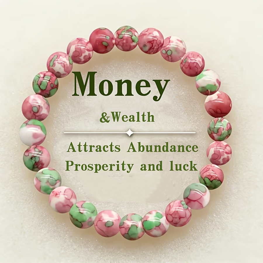 TEMU Bracelet de perles en naturelle - Perles apaisantes de style bohème, cadeau négatif, à pour les fêtes, cadeaux de