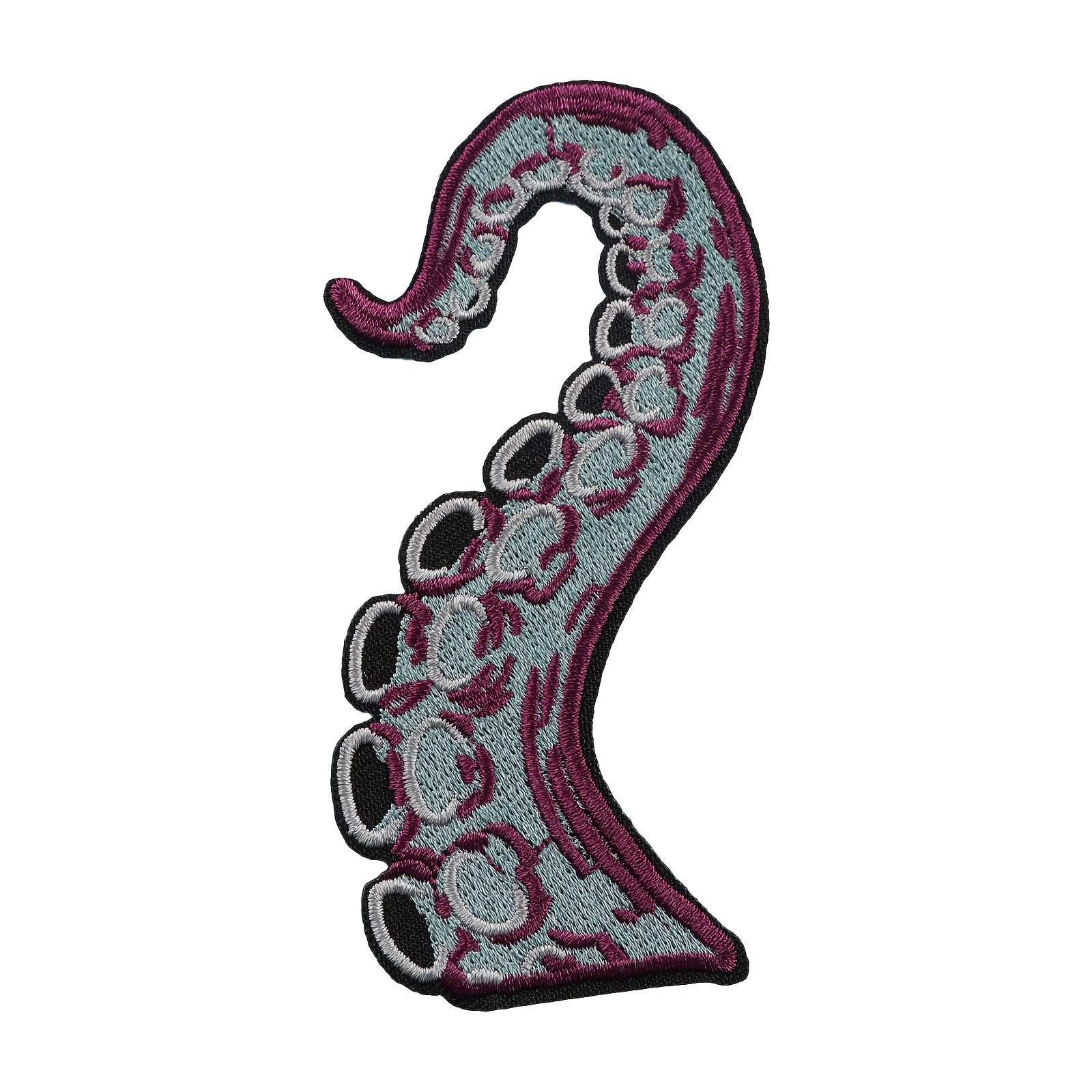 TEMU 1pc Octopus Tentacle Grotesque Aesthetic Embroidery Patch