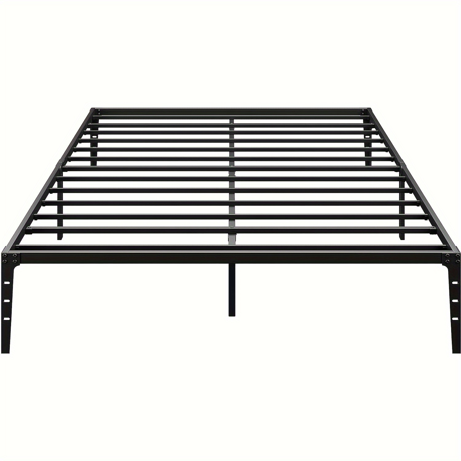 

1pc Metal Platform Bed Frame, 14", Heavy Duty Steel Slats, No Box Spring Required, Easy To Assemble, Noiseless, Black