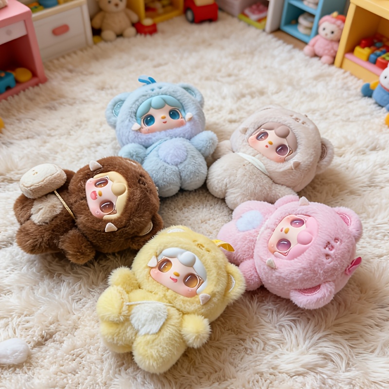 Image of Collectible Dolls 1pc Bear Figurine Doll, Diy Styling , Suitable For Room Decoration, Holiday Birthday Party Gift