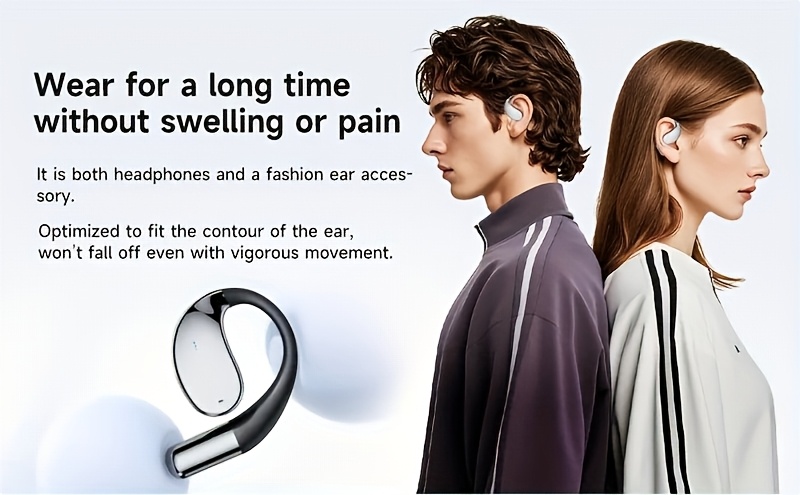 ai translation headset bone conducting wireless headset real time translation in 144 languages 6 mics intelligent noise cancellation real time translation of meeting notes touch control       running and exercise business music and phone calls details 3