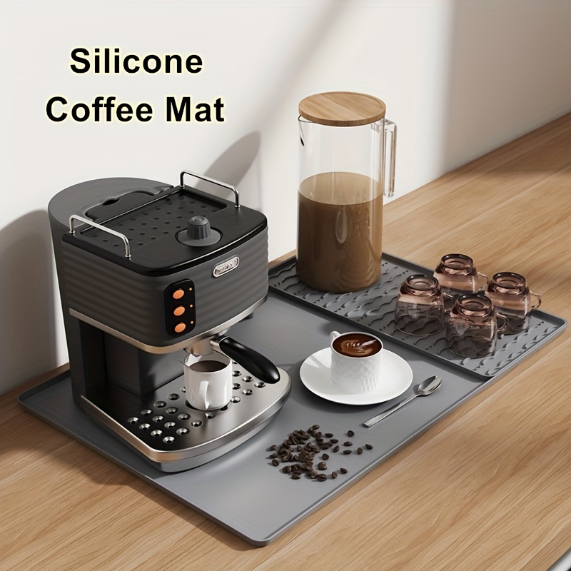 

1pc Premium Silicone Coffee Mat - Leak-proof, Easy To Clean, Food-grade Material | Ideal For Espresso Machines & Coffee Stations In Kitchens, Bars, Hotels