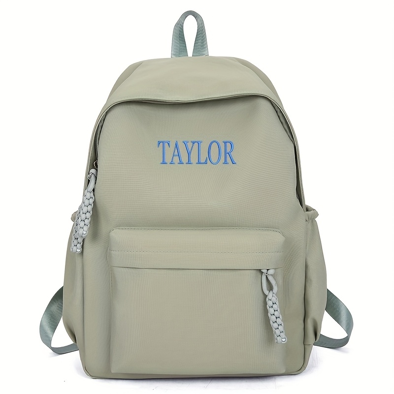 TEMU 8 Sweet Solid Colours Easy And Versatile Soft Large Capacity Rucksack, Casual Rucksack, Custom , Etc., Suitable For Campus, Daily Commuting,