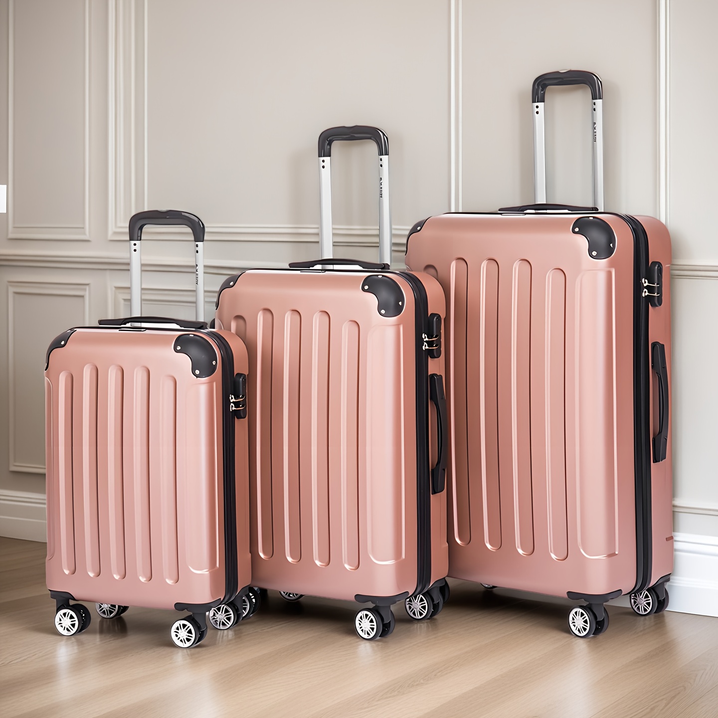 TEMU 20+24+28in 3rd Hard Shell Suitcase Travel Suitcase Trolley Luggage Set Travel Luggage Set