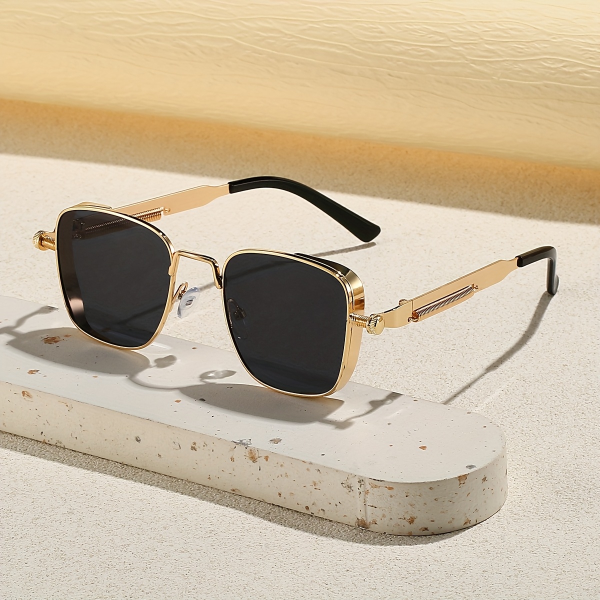 par gafas estilo retro punk steampunk cuadrada Temu Colombia