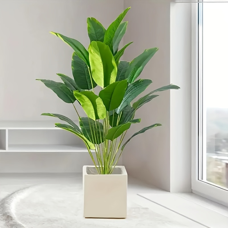 

1 -inch Plant With 18 Realistic Leaves, Simulated For Lotus, Plastic Material, Home And Garden Decoration, Perfect Gift For , , , Does Not