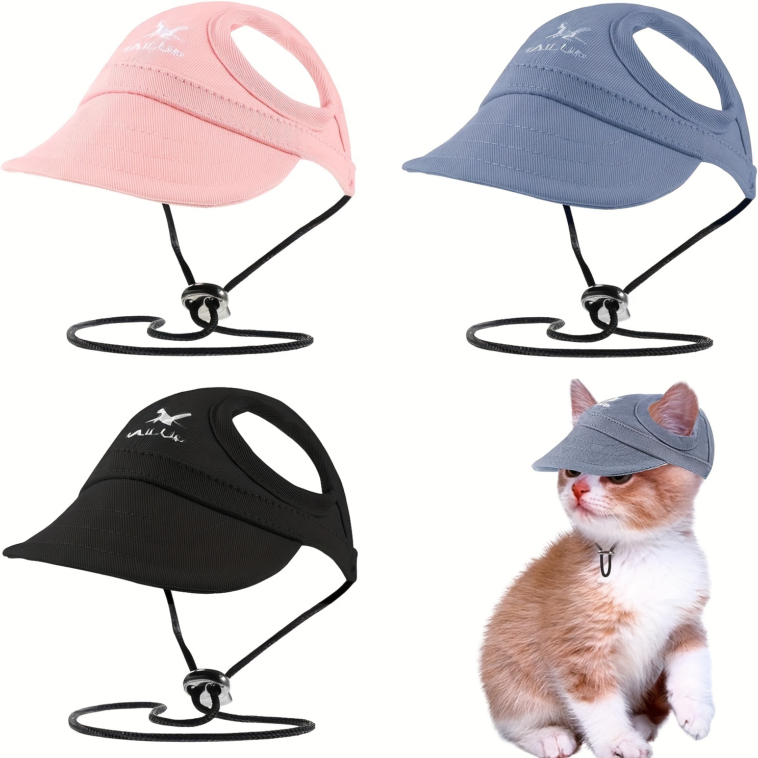Sphynx Cat Bucket Hat With Ear Holes, Hairless Cat Summer Hat, Cat  Sunbonnet Outdoor Visor Hat, Sun Protection Cap Travel Hiking Hat for Pet 