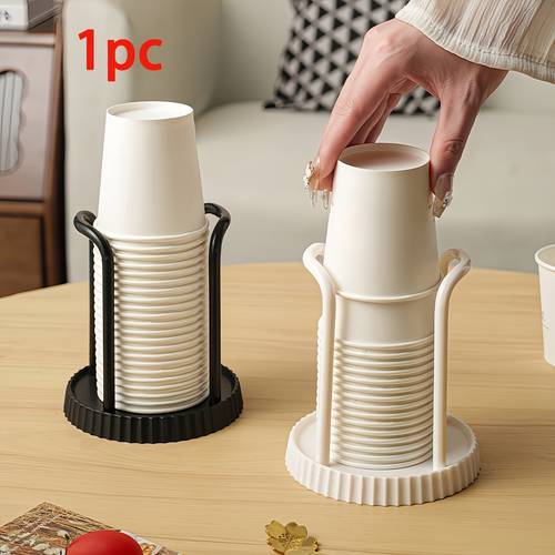 1pc adjustable plastic cup holder multifunctional coffee and tea storage box stand space saving kitchen and bathroom storage solution durable and stylish design for home or office use coffee bar accessory