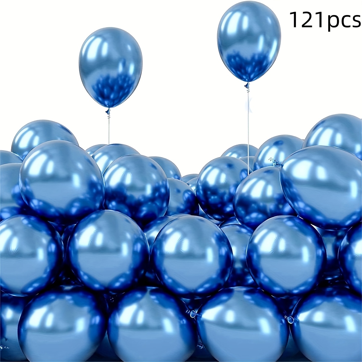 TEMU 121 globos de de 5 pulgadas, globos metálicos chapados en dorado, plateado, , azul, globos de decoración para bodas, decoración de interiores,