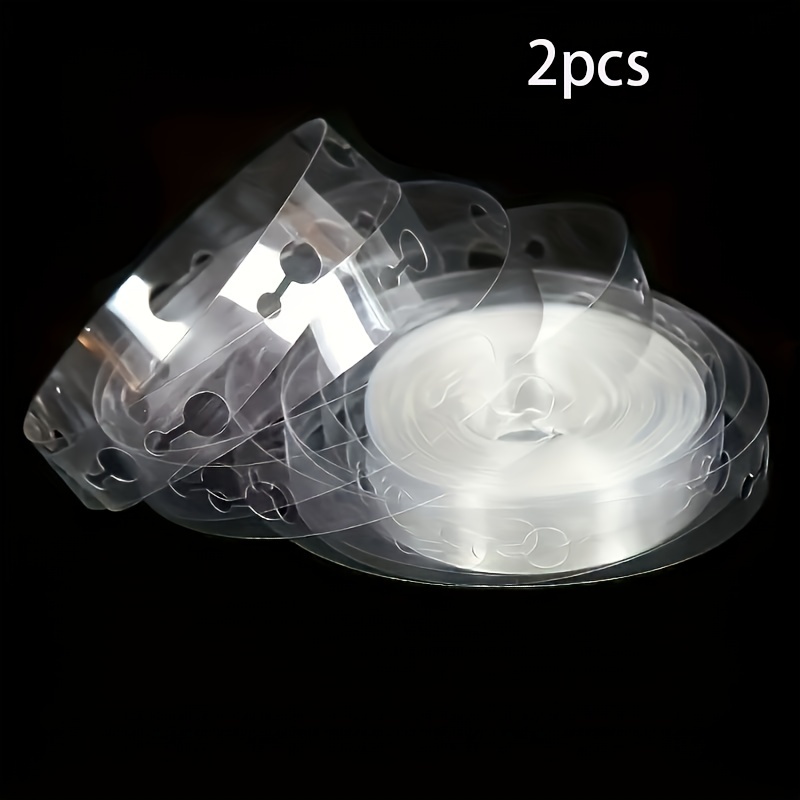 TEMU 2pcs Chaînes et clips de ballons en plastique de 300 cm, bandes d' à double trou, bandes décoratives d' de ballons - Convient pour les fêtes, ,