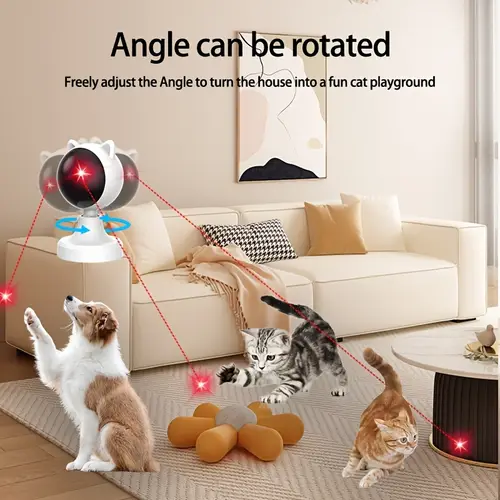 intelligent rotation angle laser interactive cat toy fast and slow held or fixed on the desktop