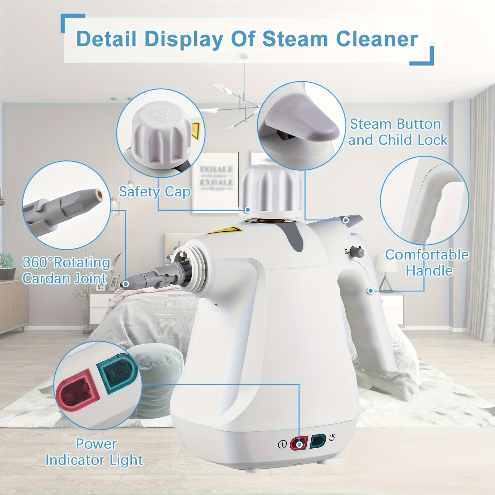 1Set Portable Handheld Steam Cleaner - Image 2