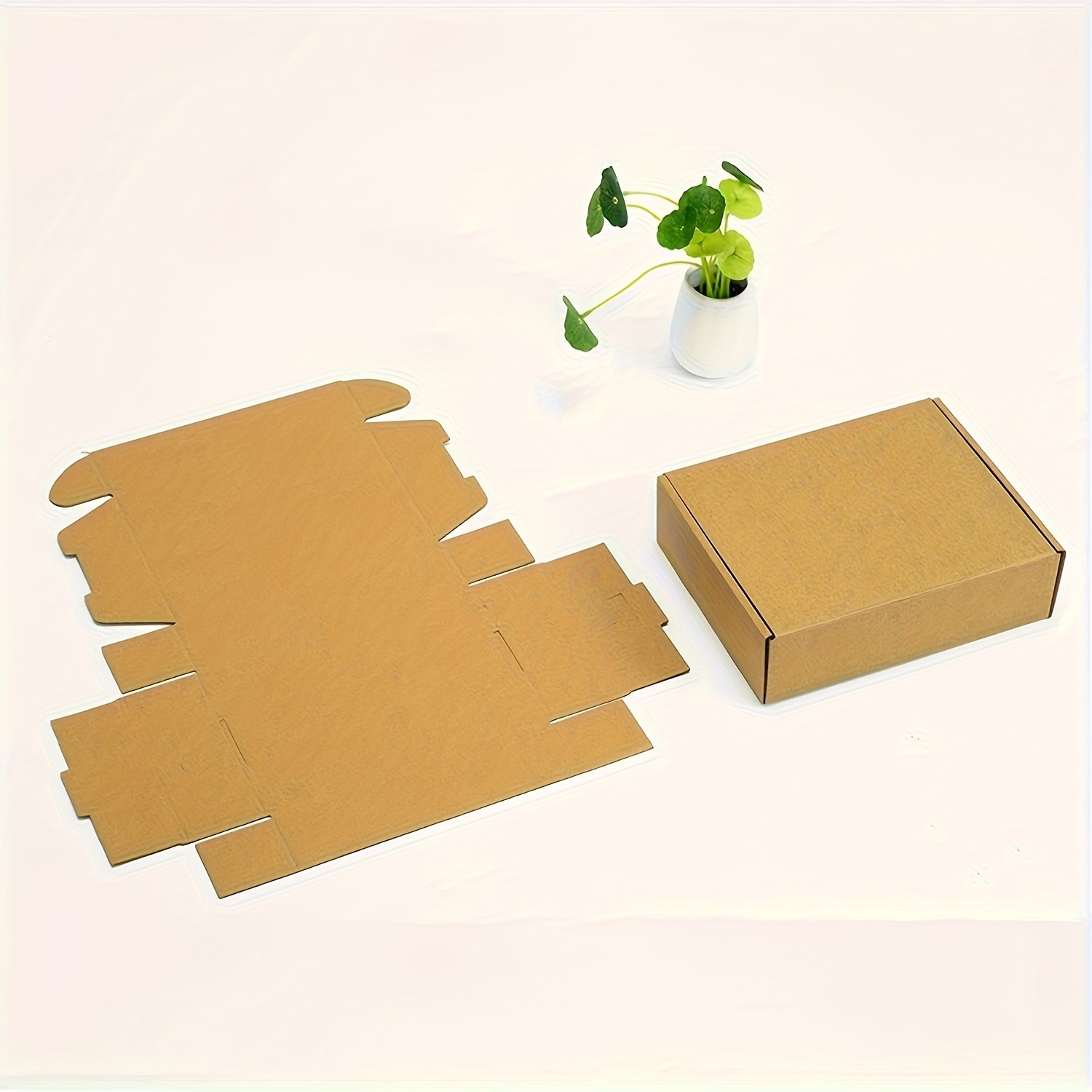   60pcs 7 87x5 51x1 57in mailer shipping box packing box corrugated cardboard   layer extra hard corrugated paper box 0