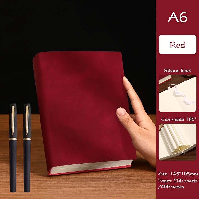 TEMU A6 Leather Notebook, Back To School College Essentials High School Supplies 2026-2027 Fall Essentials School Supplies Bulk 400 Pages Softcover