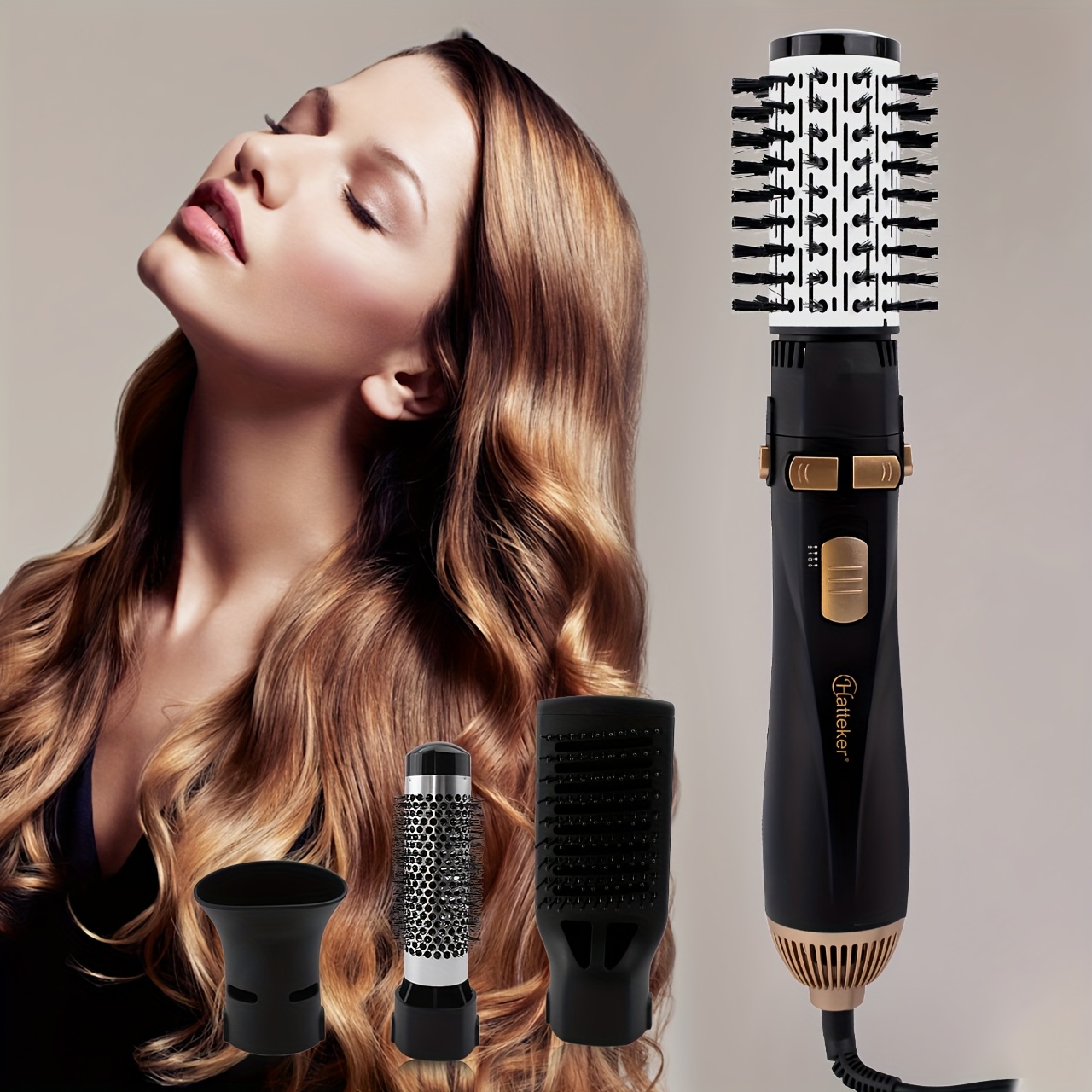sleek black in hair dryer curling iron set multi Temu Pakistan