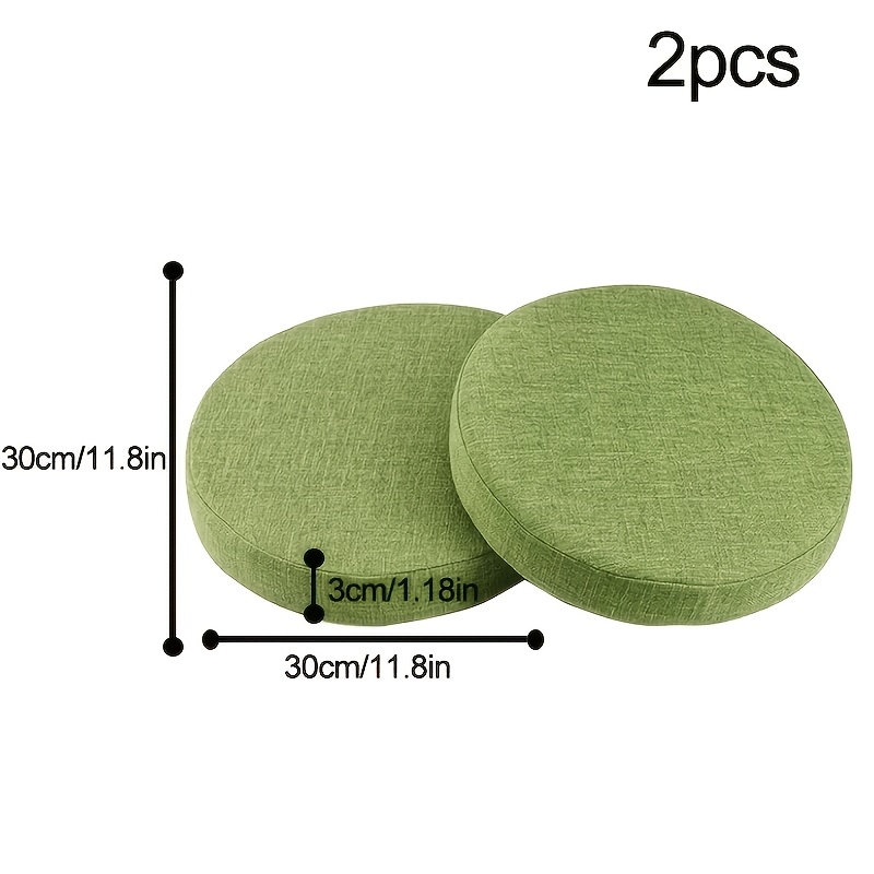 TEMU 2pcs Set Of Round Cushions For Household Use, High Small Anti-slip Chair Cushions, Outdoor Cushions, Removable And Washable, Suitable For