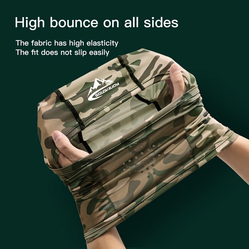 A Summer Tactical Camouflage Hood for Men And Women, Suitable for Outdoor Fishing, Sun Protection, Cycling, Made of Breathable .