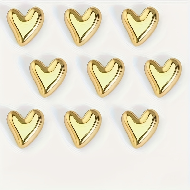 Image of 9 -shaped Magnets Made Of Durable Resin, Perfect For Decorating And Kitchen - An Ideal Valentine's Day Gift For , Festive Decor | Golden Magnets | Durable Resin