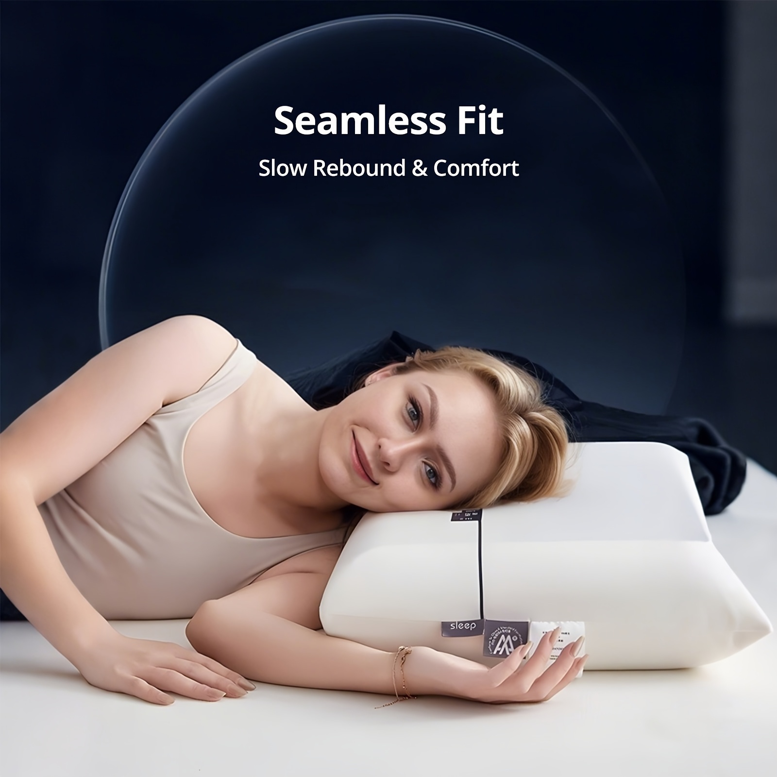 Large Ergonomic Memory Foam Pillow Women